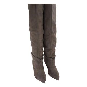 Madden Girl Stassi Over-the-Knee Slouchy Stiletto Dress Boots Ash Brown 6M
